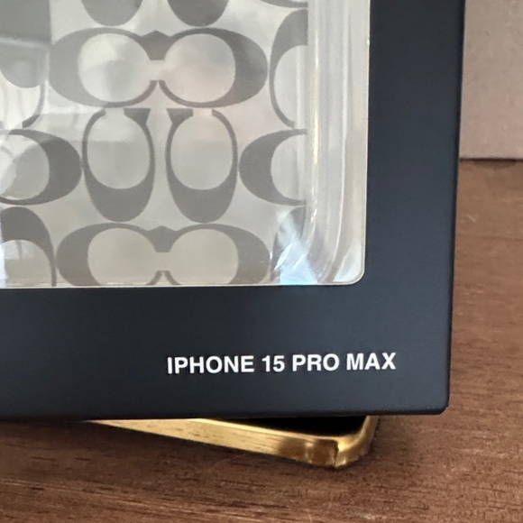 Coach Monogram iPhone 15 Pro Max Case in Black and White
